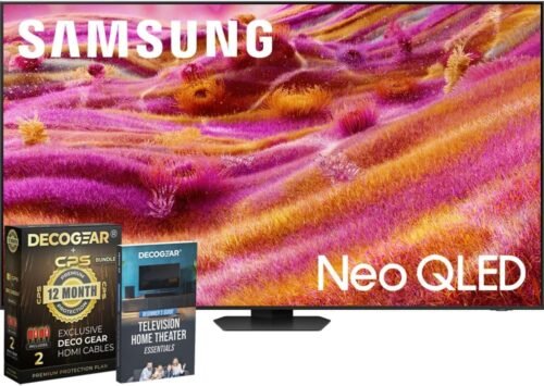 Samsung 50″ Neo QLED 4K QN90F Smart TV (2025) Vision AI, Neo Quantum HDR+, Glare-Free Bundle with CPS