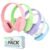 Sonitum Kids Headphones for School Bulk Set 5-Pack On-Ear, 3.5mm, Wired Headphones for Schools &
