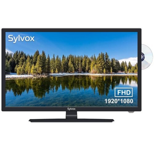 SYLVOX 27 Inch TV 12/24 Volt TV Full HD RV TV,1080P, Built-in Digital Video Disc Player and