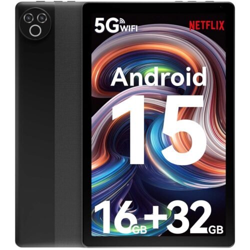 Tablet 10 Inch Android 15 OS GMS Certified Tablets PC 1.8 GHz 5-Core