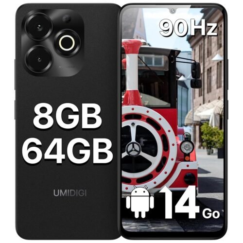 UMIDIGI G9X Unlocked Cell Phone,6.75″ 90Hz Display Smart Phone,Android 14,5000mAh,Octa-Core 8(4+4)+64GB 1TB,Face ID Unlock,4G Dual SIM Phone,GPS,FM Radio,Show captions,Unlocked Android