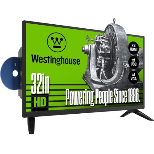 Westinghouse 32 Inch TV with DVD Player Built in, HD LED Small Flat Screen Non-Smart