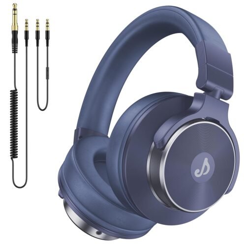 Wired Over Ear Headphones, Studio Monitor & Mixing DJ Headphones with 50mm Neodymium Drivers and 1/