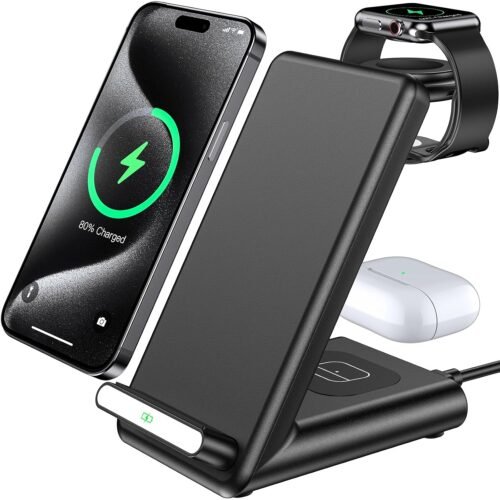 Wireless Charging Station,3 in 1 Charging Stand Made for