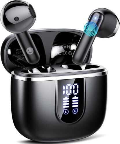 Wireless Earbuds, 2025 Bluetooth 5.4 Headphones with 3D Bass Stereo, 40H