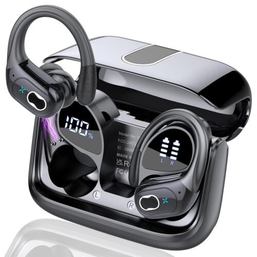 Wireless Earbuds 75hrs Bluetooth 5.4 Headphone Sport, 2025 Bluetooth Earbuds Stereo Deep Bass