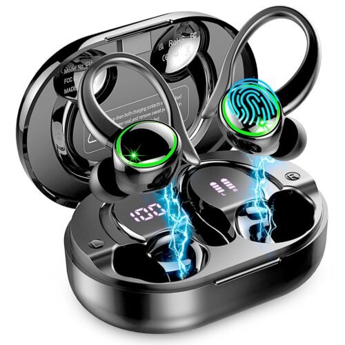 Wireless Earbuds, Bluetooth 5.4 Headphones Sports, 50H